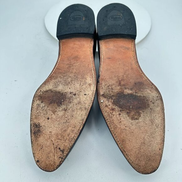 Florsheim King Size Black Leather Dress Shoes 14.5 AA Made in Italy 22025 - Picture 8 of 12